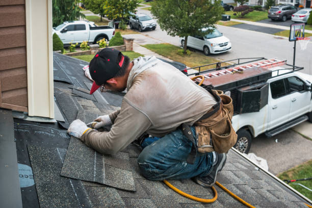 Professional Roofing technician working in Karthaus, PA
